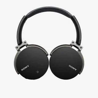 索尼头戴式黑色蓝牙耳机免抠