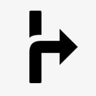 马路右转指示牌免抠