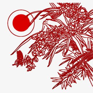 刺绣纹理装饰图案免抠