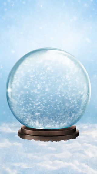 水晶球与雪花免抠