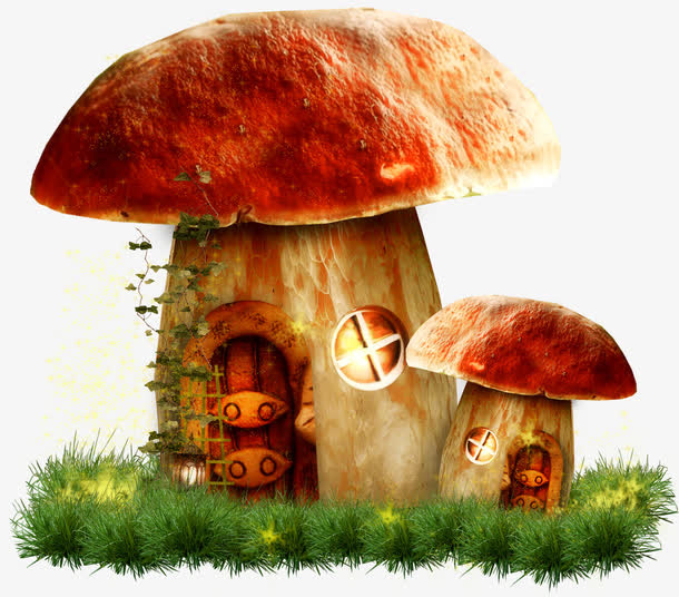 蘑菇房屋免抠
