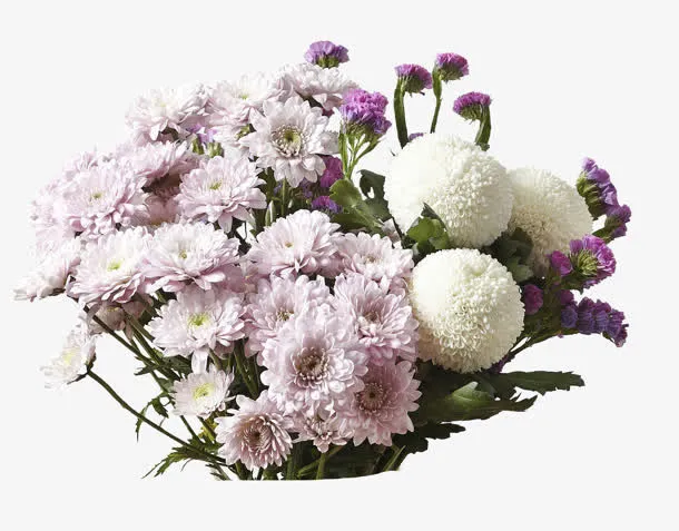 粉色花束祭奠美好免抠