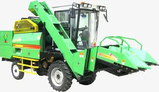 大型绿色玉米作物收获机免抠