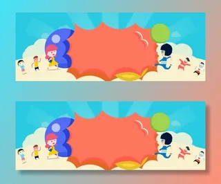 儿童节海报背景免抠