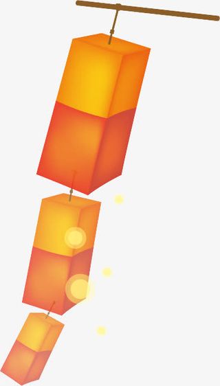 双色灯笼手绘背景