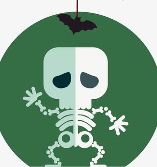 万圣节卡通骷髅骨头免抠