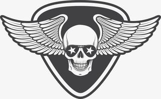 黑白骷髅矢量图免抠