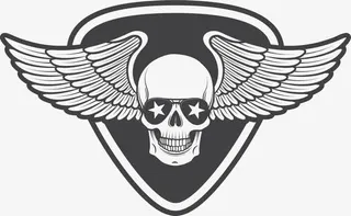 黑白骷髅矢量图免抠