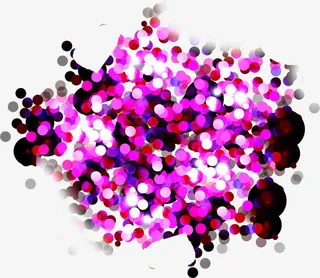 白色圆点光效免抠