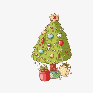 绿色圣诞树免抠