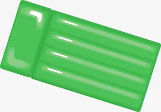 绿色卡通闪耀充气床免抠