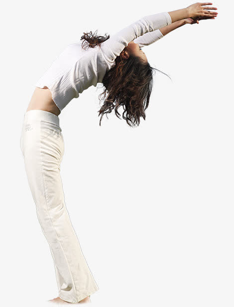 一个女生练瑜伽免抠