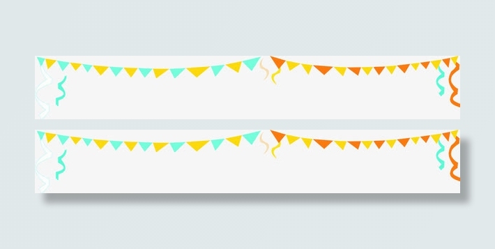 小旗彩带边框免抠