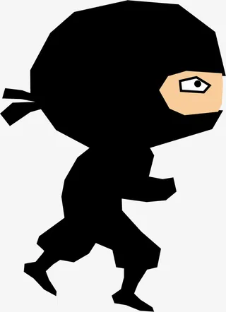 卡通手绘蒙面人免抠