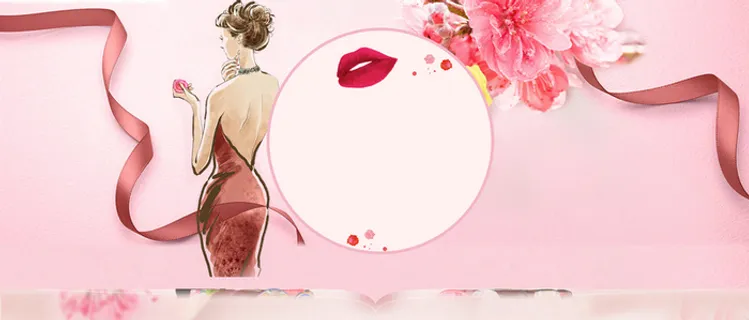花瓣情人节渐变粉色banner背景高清 花瓣情人节渐变粉色banner背景高清