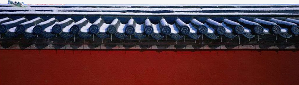 红色古代围墙中国风免抠