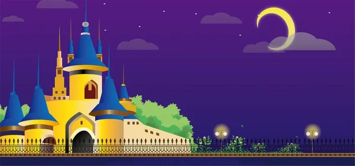 迪士尼夜空背景高清