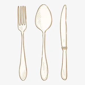 手绘插画餐具用品免抠