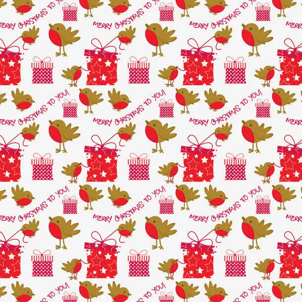 卡通小鸟礼物背景