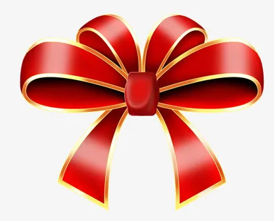 双层蝴蝶结装饰彩带高清图免抠