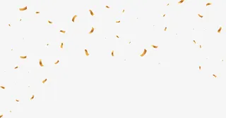 金色漂浮礼花免抠