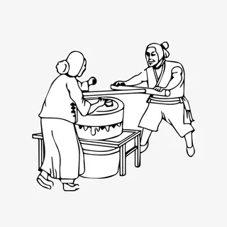 卡通手绘石磨矢量图免费下载免抠