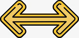 黄色双箭头免抠