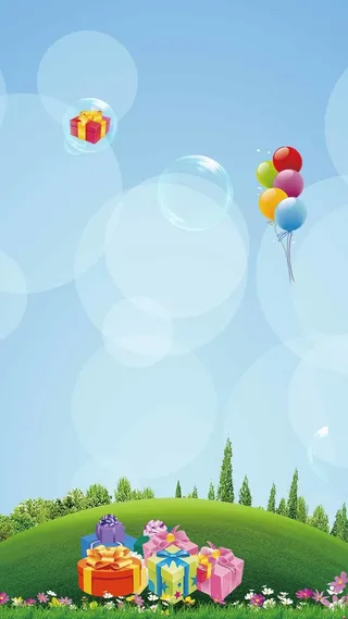 清明春天踏青圆形绿色草地H5背景高清