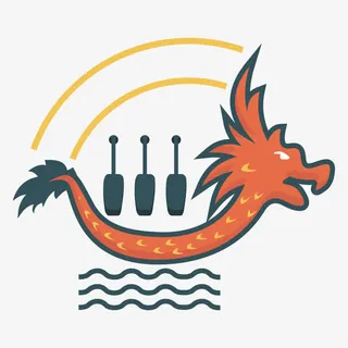 手绘可爱端午节习俗划龙舟免抠