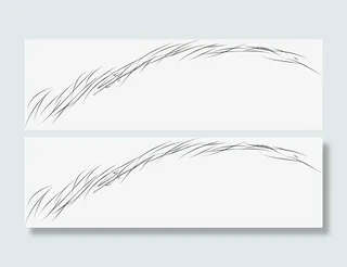 黑色眉毛笔刷素材图免抠