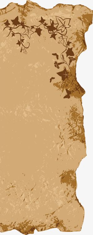 黄色印葡萄藤古旧纸张海报背景