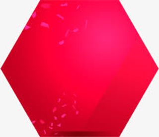 粉色六边形七夕情人节免抠