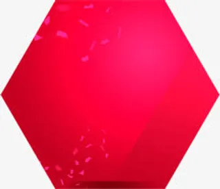 粉色六边形七夕情人节免抠