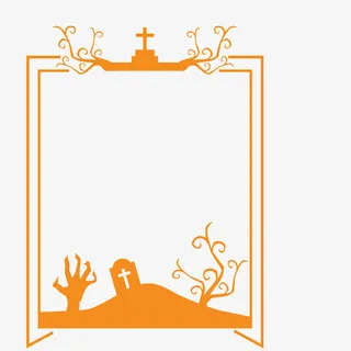 万圣节 主题 恐怖 边框免抠