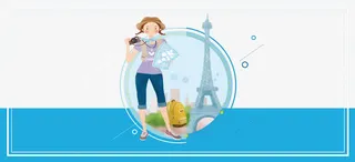 夏季旅游蓝色背景