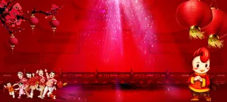新年喜庆红色背景图高清