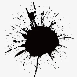 矢量艺术墨汁飞溅物免抠