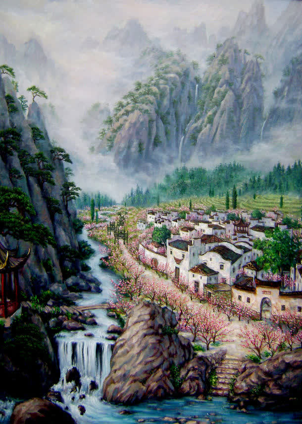 自然风光插画背景