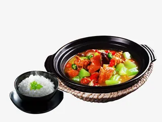 黄焖鸡免抠装饰生活用品元素