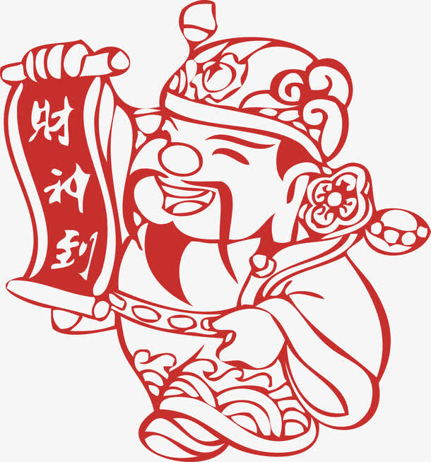 新年素材春节财神爷免抠