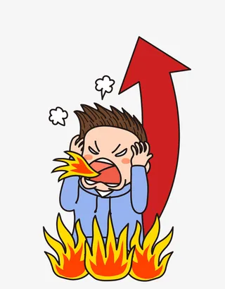 气的火冒三丈的男孩免抠