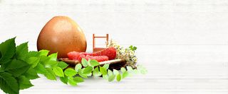 柚子清新灰色海报背景高清