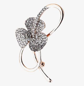 欧美新款精致水晶花朵胸花免抠