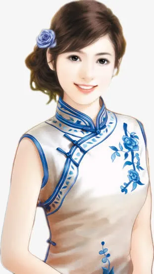 旗袍女子图片免抠