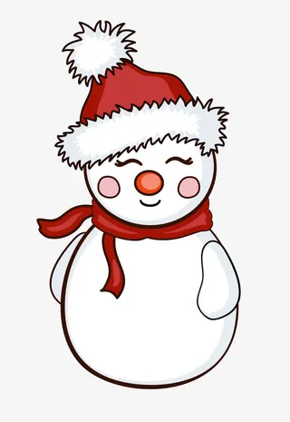 戴围巾小雪人免费下载免抠
