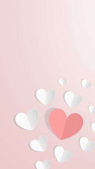 情人节唯美爱心粉色H5背景素材高清