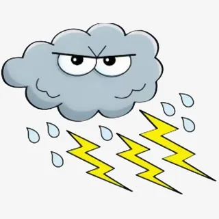 卡通云朵吐痰免抠