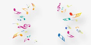 彩色音符音乐素材背景图形免抠