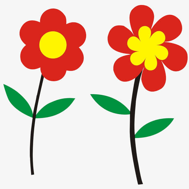 手绘花朵免抠