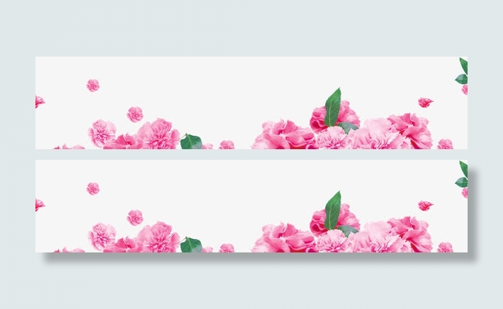 粉色盛开的花朵海报背景